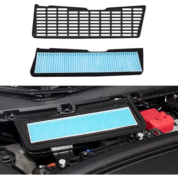 TSTESE 2 Pack Air Filter HEPA Replacement Accessories Compatible with Tesla Model 3 2025 2024 2023 2022 2021 Cabin Filter Kit Intake Protector Cover Adapter Exterior HEPA Intake Filter - Image 1