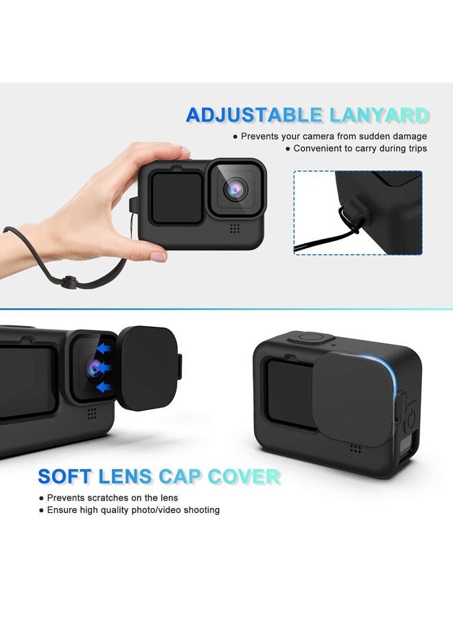 Kuptone Accessories Kit for 11 10 9, Silicone Sleeve Protective Case with Rubber Cap + 6Pcs Tempered Glass Screen Protector with Lens Cover Cap  - Image 5
