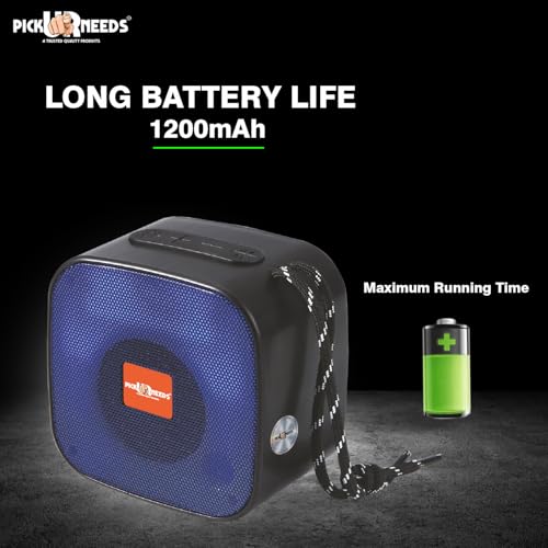 Pick Ur Needs Wireless Rechargeable Portable Bluetooth Speaker | Water Proof | Splash Proof | Premium Speaker Compatible with All Mobile Phone (Black) - Image 4