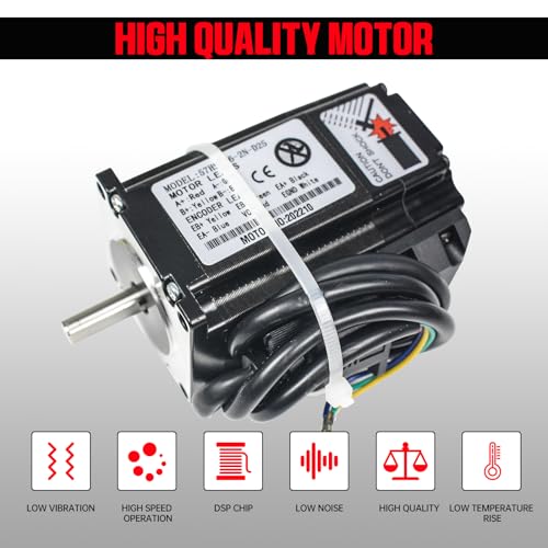 CNCTOPBAOS Nema23 Closed Loop Stepper Motor Kit 2N.m 4.2A,Closed-Loop Servo Motor 2Nm 76mm,HSS57 Hybrid Driver Controller CNC Kit 24-50V DC for CNC Router Engraving Milling Machine - Image 3