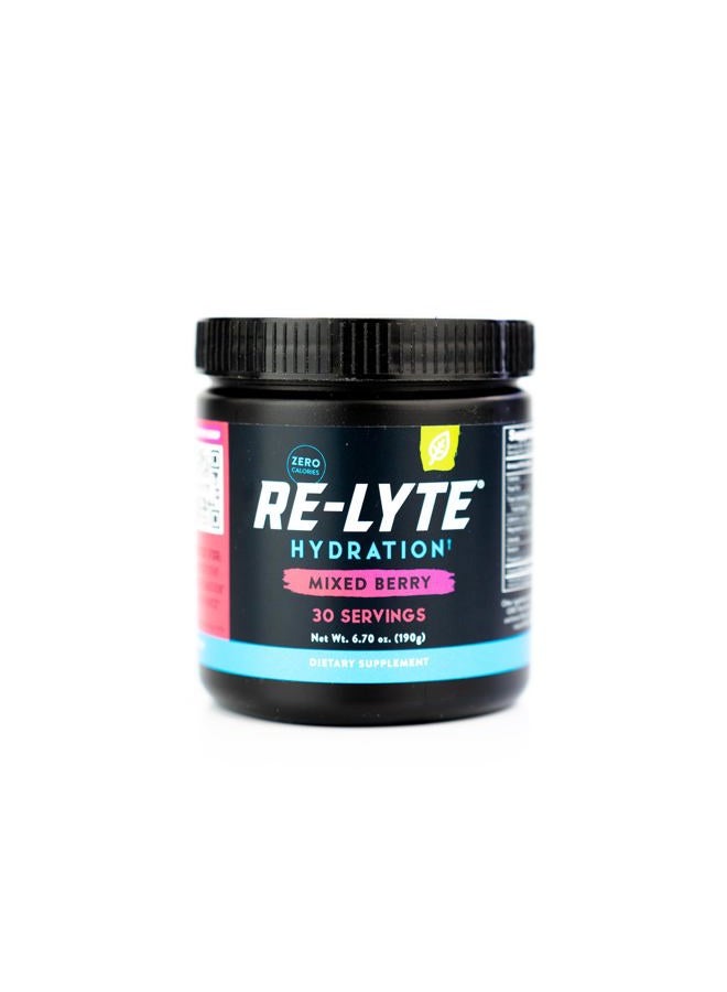 Redmond خليط مشروب الإلكتروليت Re-Lyte، توت مختلط، 30 حصة، جرة صغيرة 6.88 أونصة - Image 1