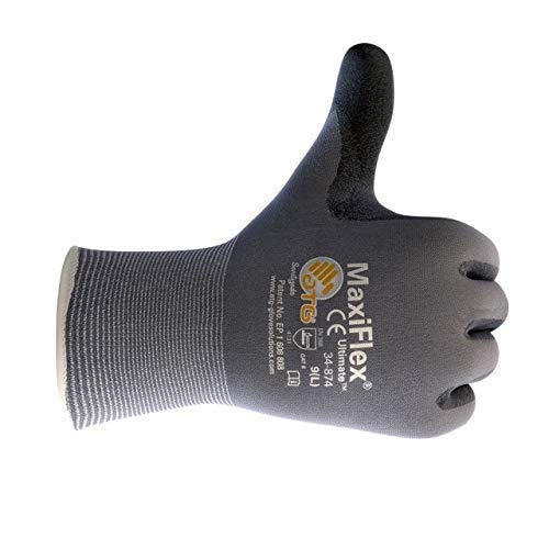 MaxiFlex 3 Pack 34-874 XS Ultimate Nitrile Grip Work Gloves Size X-Small (3) - Image 3