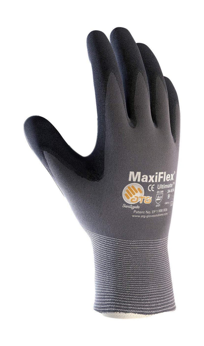 MaxiFlex 3 Pack 34-874 XS Ultimate Nitrile Grip Work Gloves Size X-Small (3) - Image 1