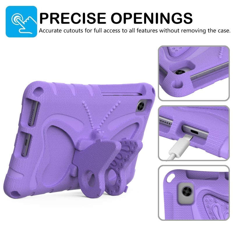 erorex For Huawei Matepad T8 8.0 2020 Butterfly Bracket Eva Shockproof Tablet Case(Light Purple) - Image 2