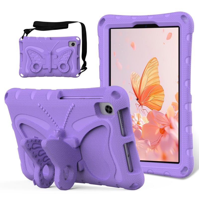 erorex For Huawei Matepad T8 8.0 2020 Butterfly Bracket Eva Shockproof Tablet Case(Light Purple) - Image 1