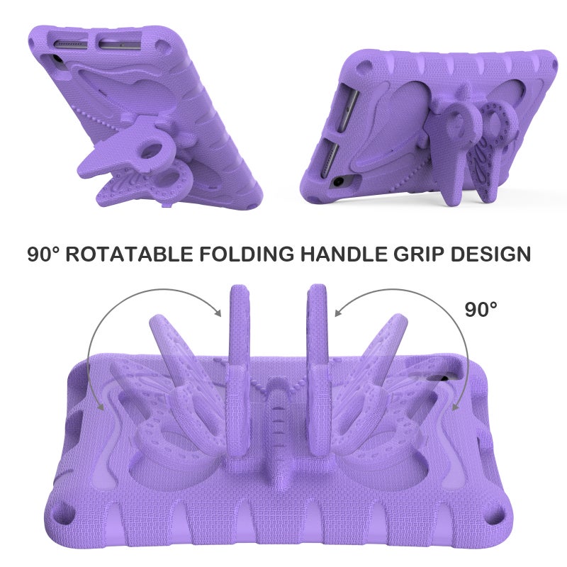 erorex For Huawei Matepad T8 8.0 2020 Butterfly Bracket Eva Shockproof Tablet Case(Light Purple) - Image 4