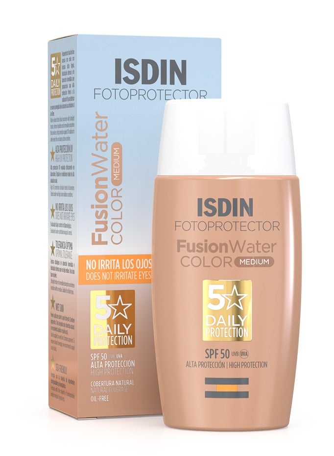 ISDIN Fusion Water Color Medium +50SPF 50 ML Ultralight Tinted Sunscreen
