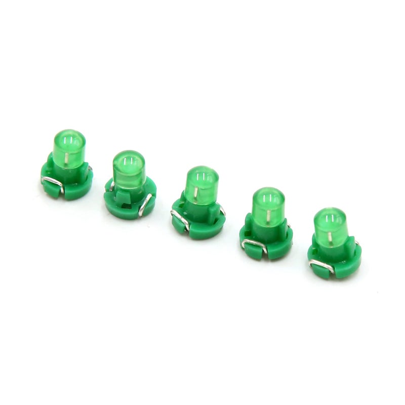Generic uxcell Sourcingmap 5pcs 12V Green T3 Car Wedge LED Dash Gauge Instrument Panel Light Bulb Interior  - Image 1