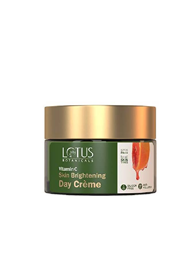 LOTUS BOTANICALS Skin Brightening Day Cream | Vitamin C | SPF 25 | PA+++ | Lightweight | Silicon & Chemical Free | All Skin Types | 50g  - Image 1