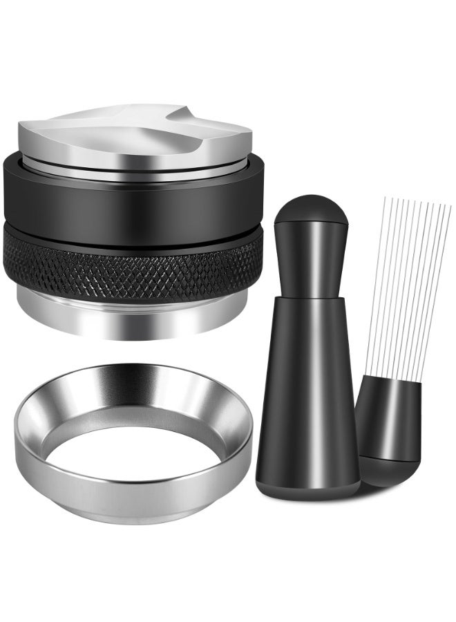 51mm Espresso Accessories Kit, Coffee Distributor and Tamper Leveler, WDT Tool and Dosing Funnel Set Fits Delonghi 51 mm Espresso Machines and Portafilters - Image 1
