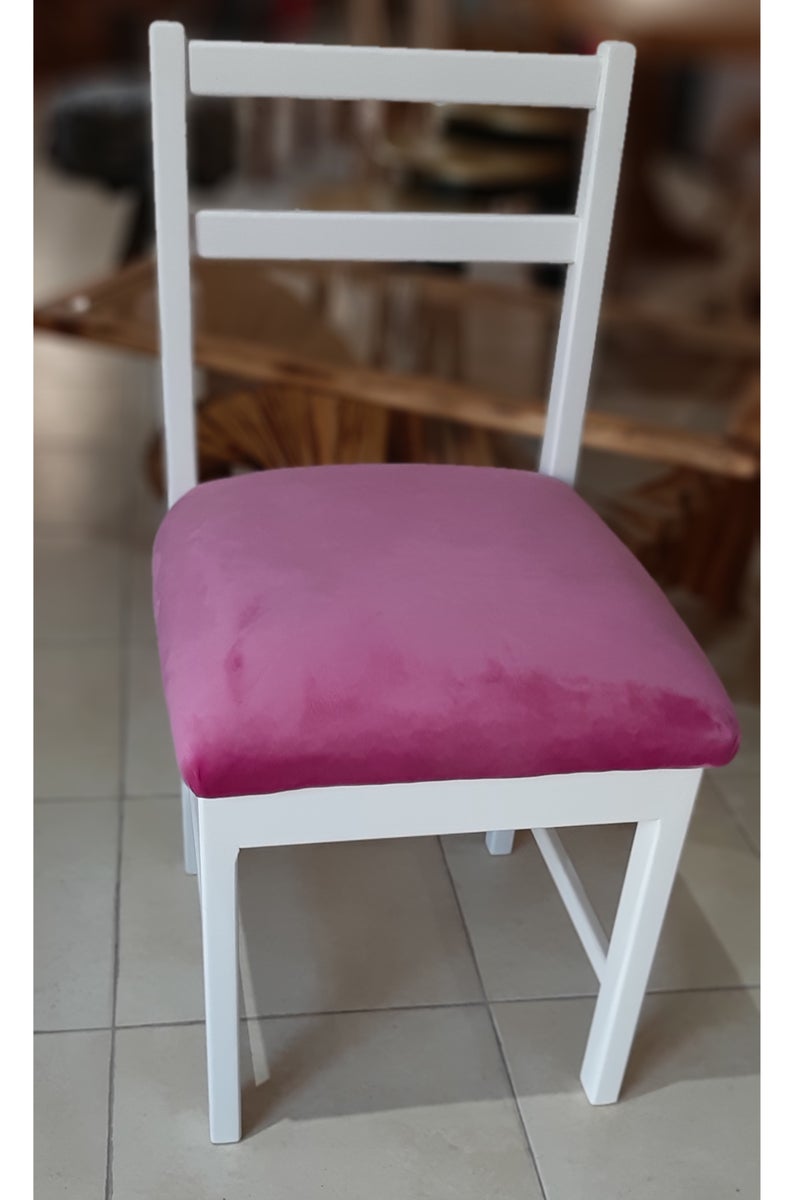 M Furniture - desk chair white 43 with fuchia seat