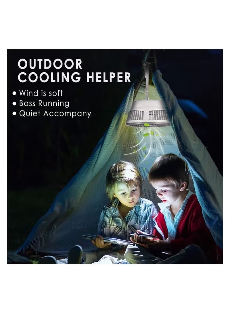 Portable Fan for Travel, USB Rechargeable Small Fan with 4000mAh Battery 4 Wind Speeds, Air Circulator and Foldable Silent Personal Fan for Bedroom Bedside Desktop Camp Tent - Image 5