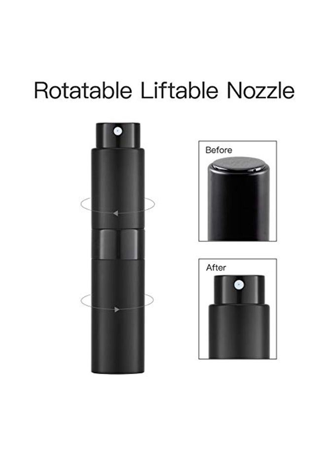 Fasola 2Pcs 8ml Atomizer Perfume Spray Bottle for Travel, Empty Refillable Cologne Dispenser, Portable Sprayer (Matte Black) - Image 2
