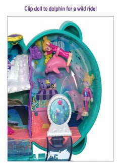 Polly Pocket Polly Pocket Compact Playset, Otter Aquarium with 2 Micro Dolls & Accessories, Travel Toys with Surprise Reveals  - Image 5