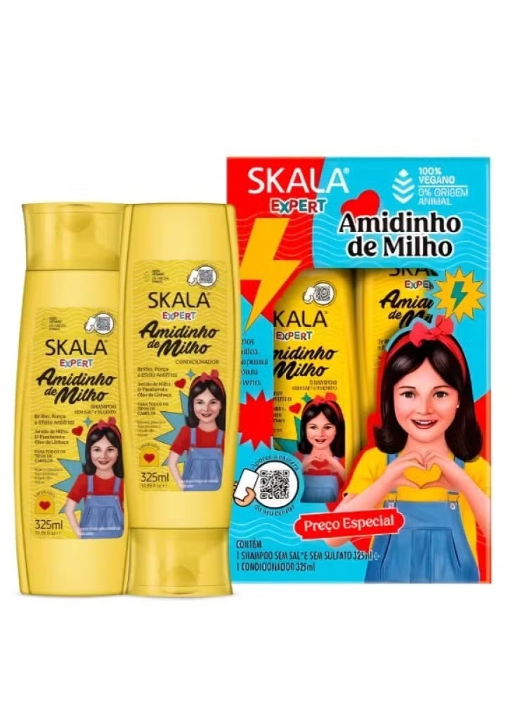 Scala Amidinho de Milho Shampoo Conditioner 2 x 325 Ml - Image 1