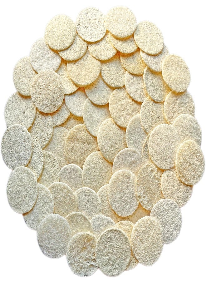JINS-Hung 54 Pack Natural Loofah Sponge Exfoliating Face Pads - Facial Body Scrubbers Pad - When Bath Shower and Spa - Loofa Sponges Brush Scrub - Bulk Loofahs Scrubber - Cleansing Skin for Women and Men - Image 1