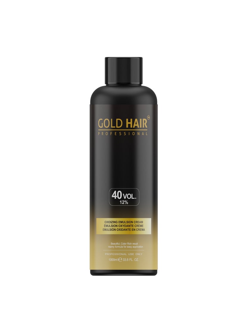 GOLD HAIR Color Developer 40 Volume 12% Emulsion Cream 1000ml 
