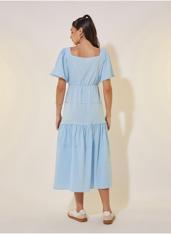 Take Two Tiered Midi Dress  - Image 5