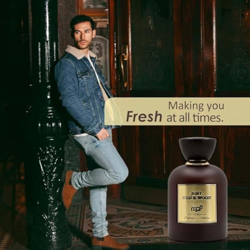 MPF Just Oud & Wood Eau De Parfum For Men 100ml - Image 5