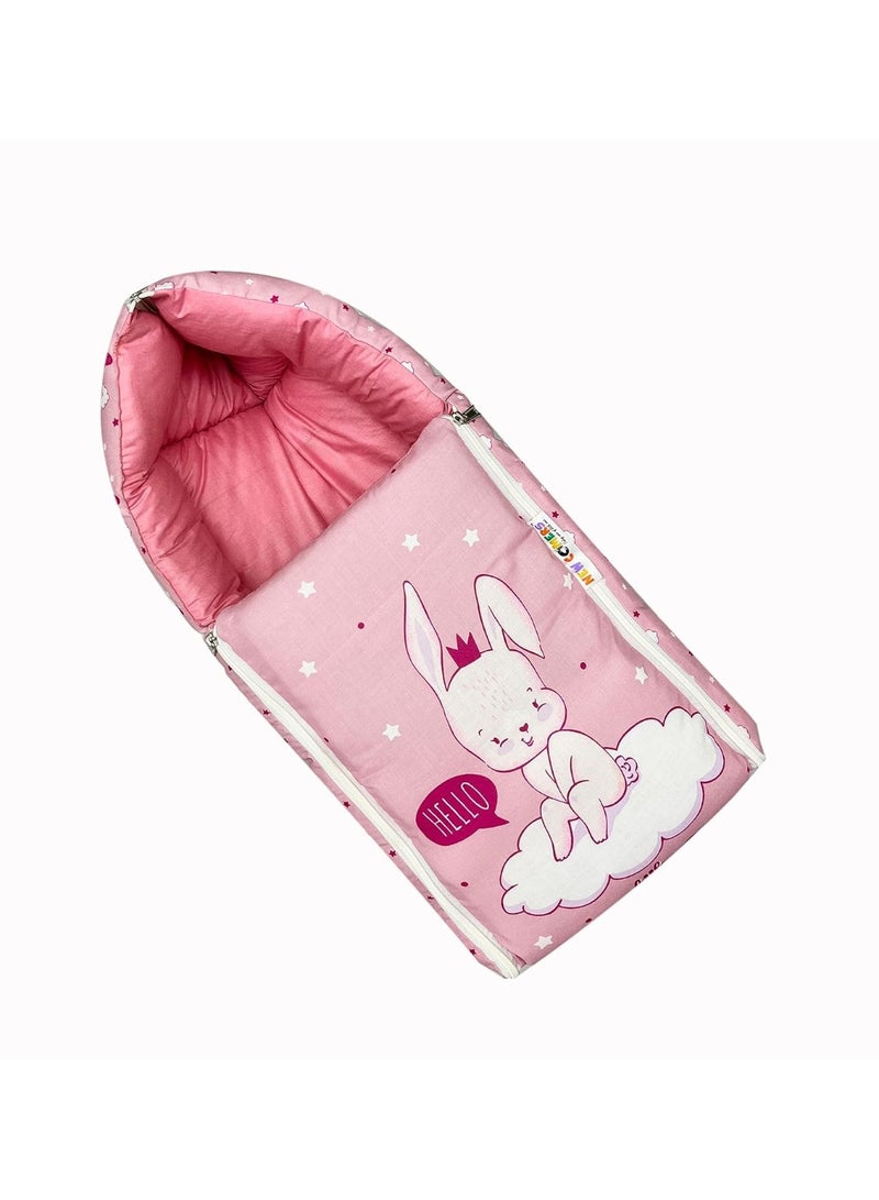 Elvana 3 in 1 Baby Sleeping Bag & Carry Nest | Cotton Bedding Set for Infants & New Born Baby | Portable/Travel & Skin Friendly | 0-3 Months (Spacewalk) - Image 1