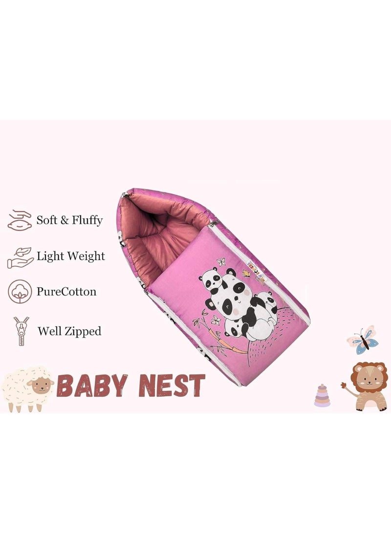 Elvana 3 in 1 Baby Sleeping Bag & Carry Nest | Cotton Bedding Set for Infants & New Born Baby | Portable/Travel & Skin Friendly | 0-3 Months (Spacewalk) - Image 2
