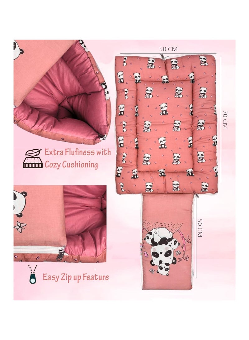 Elvana 3 in 1 Baby Sleeping Bag & Carry Nest | Cotton Bedding Set for Infants & New Born Baby | Portable/Travel & Skin Friendly | 0-3 Months (Spacewalk) - Image 3
