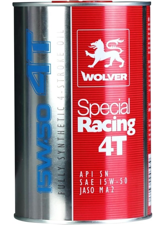 WOLVER زيت محرك وولفر سبشل ريسينغ 4T 15W-50 صناعي بالكامل 1 لتر - Image 1
