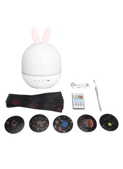 Night Light Projector for Kids LED USB Cute Rabbit Projector with Bluetooth Speaker Remote Control for Bedroom Decor