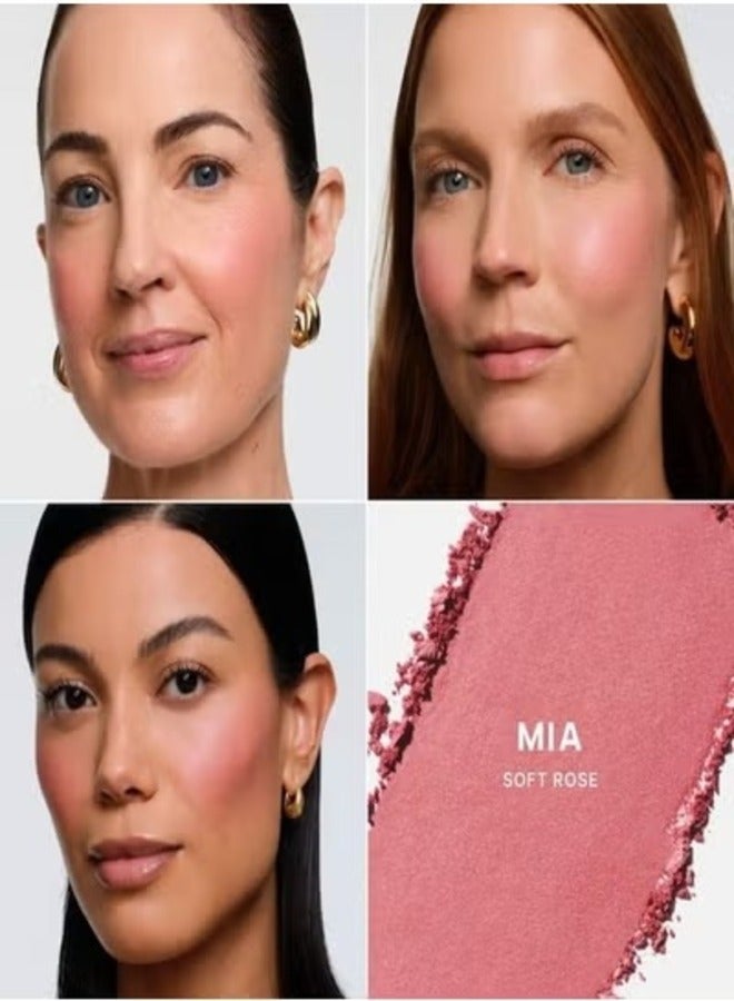 Saie Saie SuperSuede™ Talc-Free Powder Blush 3g – Mia - soft pink Silky, Blendable, Natural Finish  - Image 2
