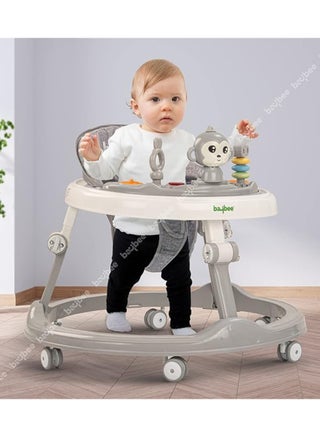 Baybee Drono Baby Walker for Kids, Round Kids Walker with 4 Seat Height Adjustable | Foldable Activity Walker for Baby with Food Tray & Musical Toy Bar | Walker Baby 6-18 Months Boys Girls (Grey) - pzsku/ZB336CC311E49553612F9Z/45/_/1734175734/d6760ef9-0f72-4e7b-8b85-e2131e84f947