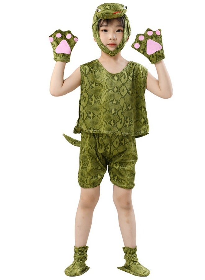 NIBEMINENT Children's performance costumes, stage animal performance costumes, summer short-sleeved animal clothing and dress-up - Image 1
