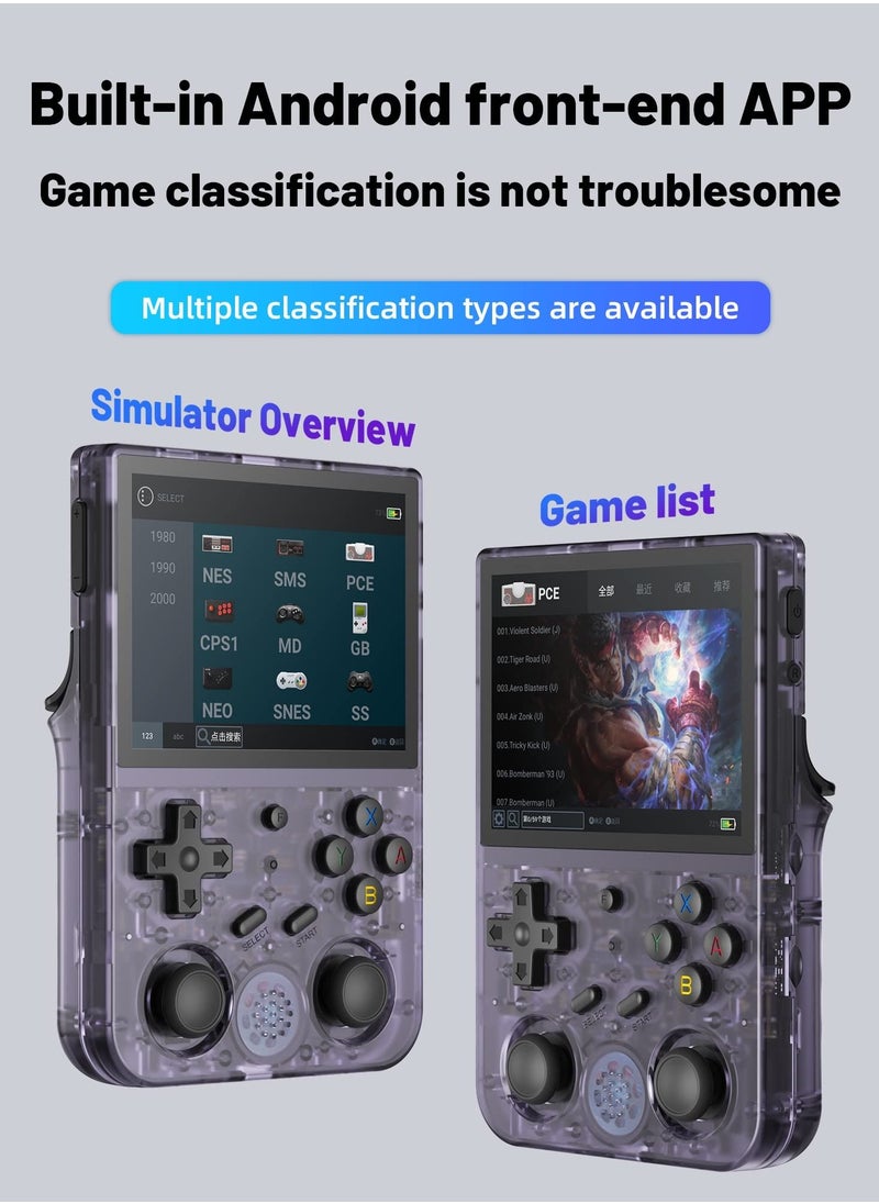 ANBERNIC  - RG353V Retro Handheld Game With Dual OS Android 11 And Linux, 64G TF Card Pre-Installed 4452 Games Supports 5G WiFi 4.2 Bluetooth - Image 1