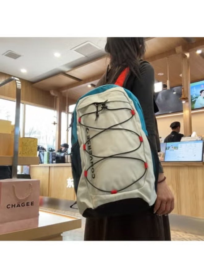 CONVERSE Blue - White Color - Blocking Backpack, Classic Strap Design, Ideal for Vibrant Streetwear and School Days - Image 2