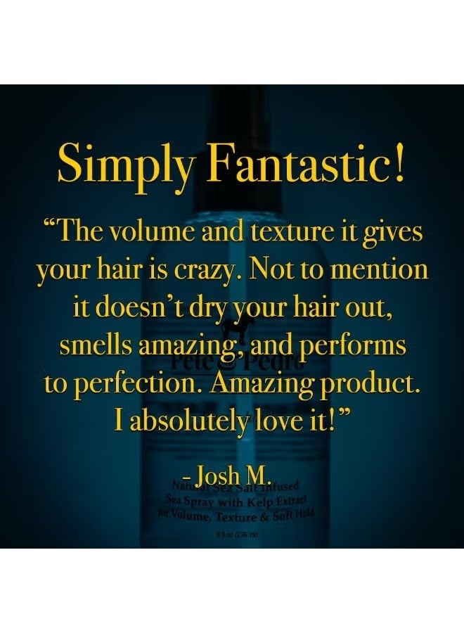 Pete & Pedro SALT - Natural Sea Salt Spray for Hair Men & Women, Adds Instant Volume, Texture, Thickness, & Light Hold | Texturizing & Thickening | As Seen on Shark Tank, 8.5 oz. - Image 5