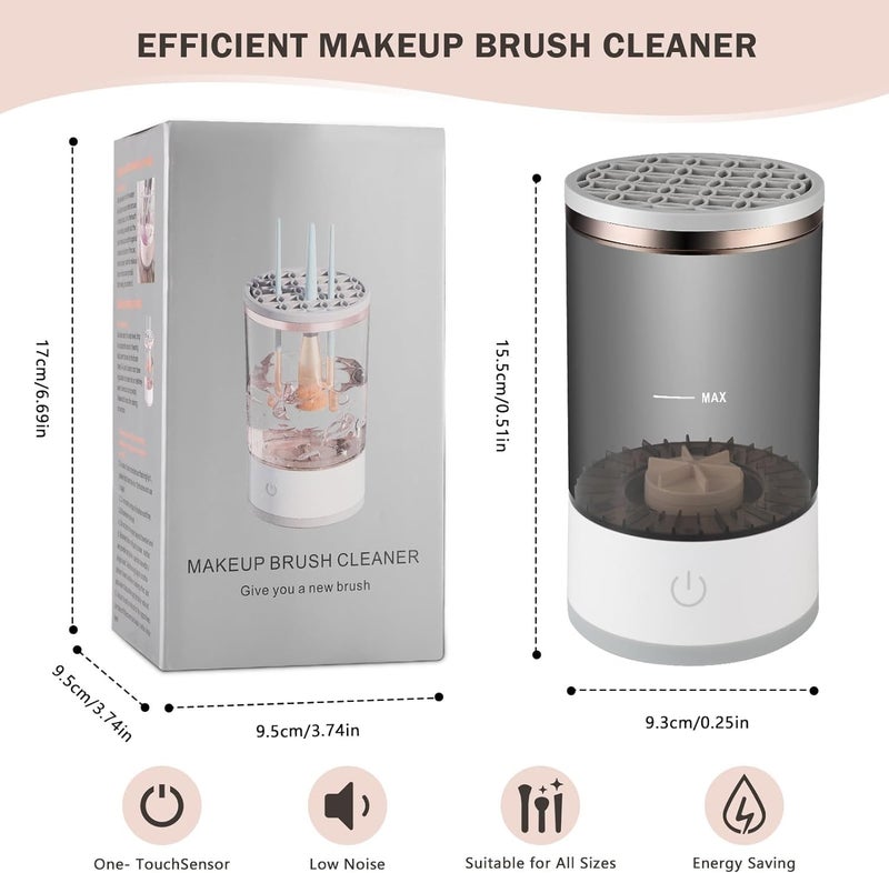 Calyrex Electric Makeup Brush CleanerMakeup Brush Cleaner Machine with Brush MatCosmetic Brush OrganizationDeep Cleaner Brush Spinner - Image 5
