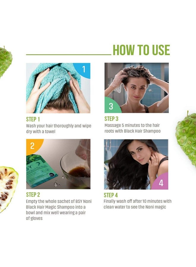 BSY ك من 3 بيسي نوني صبغة شعر سحرية عضوية طبيعية (أسود) 20 مل - Image 4