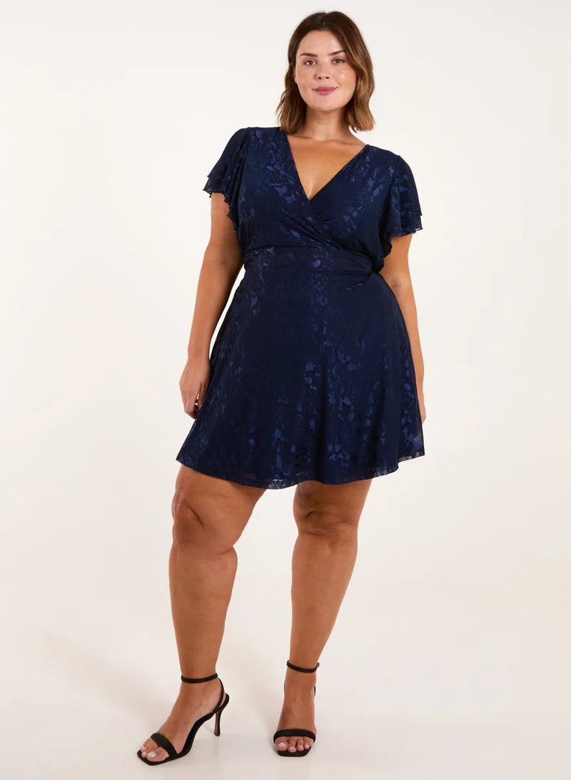 بلو فانيلا Curve Mesh Wrap Dress