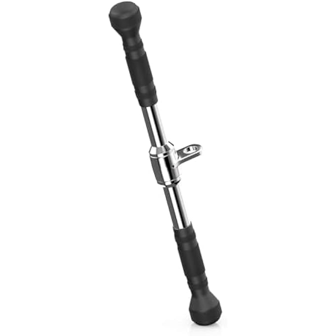 rayihni Defseda Straight Bar Cable Attachment, Pull Down Bar With Non-Slip Handles, Heavy Duty Steel Pull Down Bar For Home Gym Strength Training Workout, Accessories For Fitness Equipment - Image 4