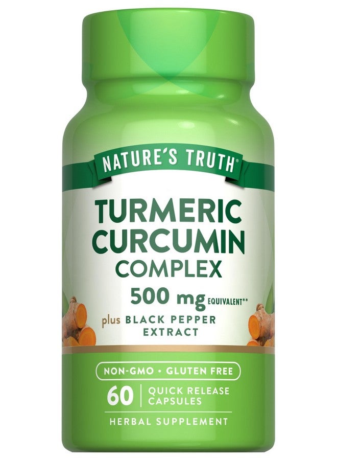 نايتشورز تروث مركب الكركمين والكركم من ناتشرز تروث، 500 ملغ بالإضافة إلى مستخلص الفلفل الأسود، 60 قرصًا - Image 1