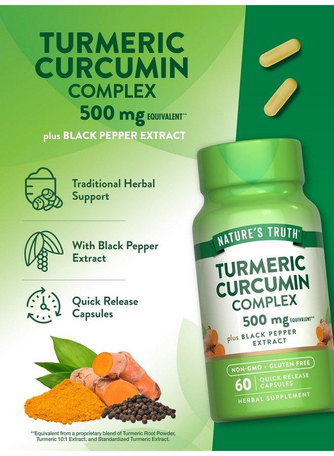 نايتشورز تروث مركب الكركمين والكركم من ناتشرز تروث، 500 ملغ بالإضافة إلى مستخلص الفلفل الأسود، 60 قرصًا - Image 5