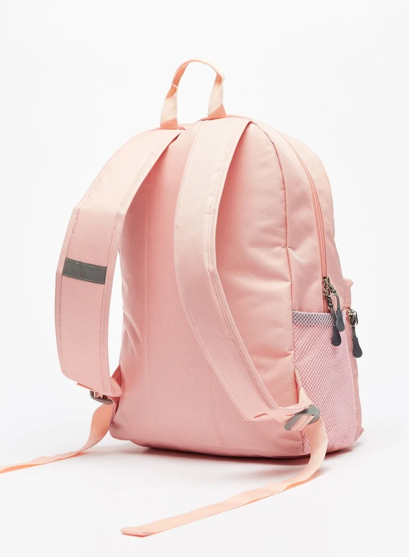 Oaklan by Shoexpress Girls Logo Print Backpack with Adjustable Shoulder Straps