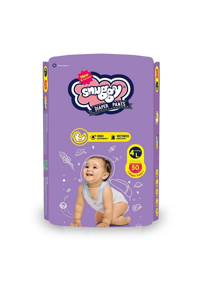 Snuggy Baby Diaper Pants Large 50 Count (Pack of 1), 9-13 kgs, Rapid Absorption, Anti - Bacterial - pzsku/ZB33739E2CC47E224AFBFZ/45/_/1738306037/d2f01b6c-8471-4220-ba42-e578f1628779