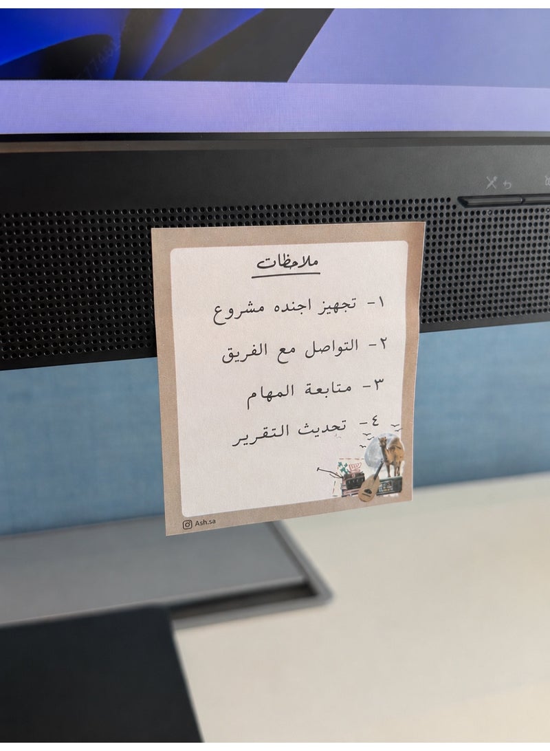 آش مجموعة ملاحظات لاصقة مبطنة مكونة من عبوتين، 100 ورقة ملاحظات لاصقة ملونة مع خطوط للاستخدام المنزلي في المكتب، بمثابة وسادات مذكرة - Image 3