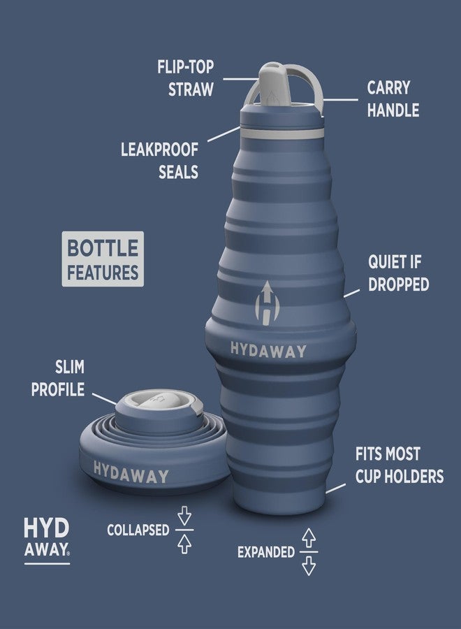 HYDAWAY 25oz Collapsible Water Bottle - BPA-Free, Leakproof, Lightweight, and Space-Saving - Perfect for Hiking, Travel, and All-Day Hydration - Image 5