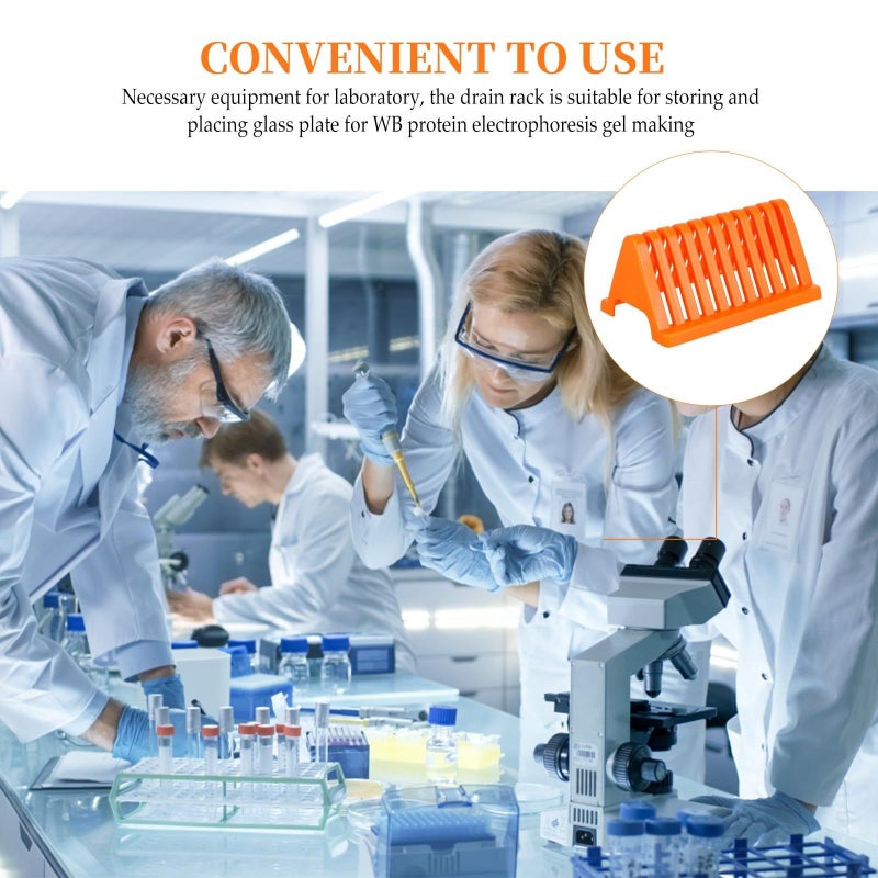 Laboratory Slide Drying Rack 2 Pcs Glass Plate Drain Shelf For Microscope Slides Storage - Image 4