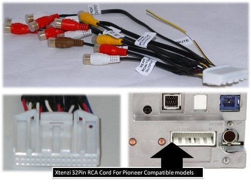 Xtenzi Audio Video Harness RCA Cord Assembly for Pioneer Avic-X920 Avic-Z120BT (CDP1304 CDP1335) - Image 4