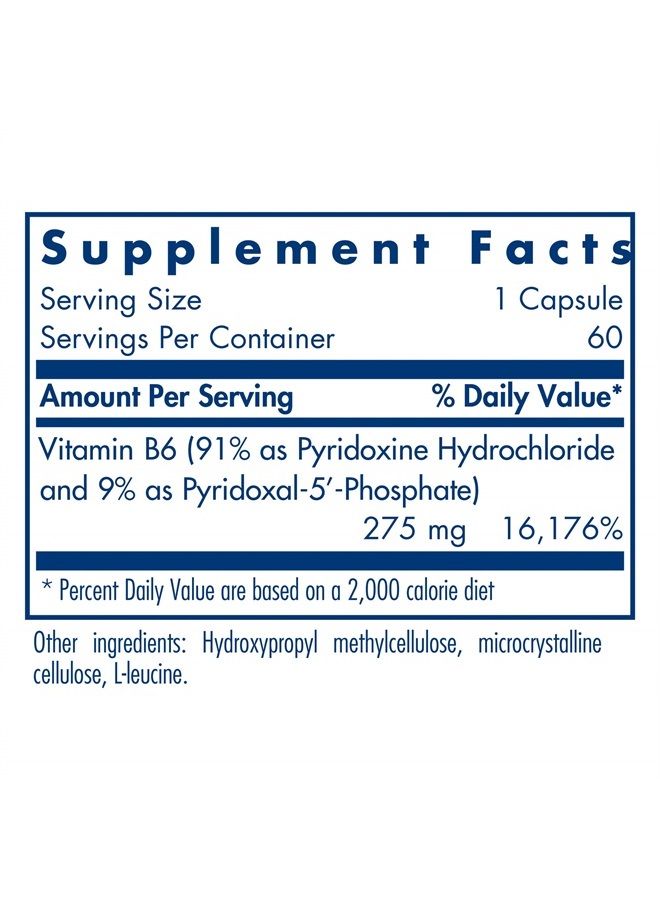Allergy Research Group بيريدوكسين بي5 بي - جرعة عالية من فيتامين ب6، بيريدوكسال-5-فوسفات - 60 كبسولة نباتية - Image 2