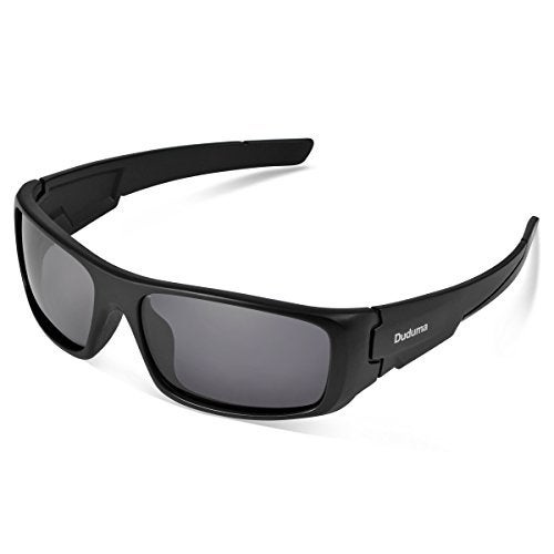 Duduma TR601 Polarized Sports Sunglasses for Men Women Baseball Running Cycling Fishing Driving Golf Hiking Superlight Frame (black frame/black lens) - Image 1
