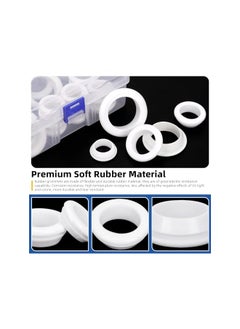 Glarks Glarks 29pcs 5 Sizes Round Hollow Rubber Grommet Set, White Drill Hole Double Sided Hollow Firewall Hole Plugs, Round Electrical Wiring Gasket for Wire, Tables, Pump, Plumbing  - Image 4