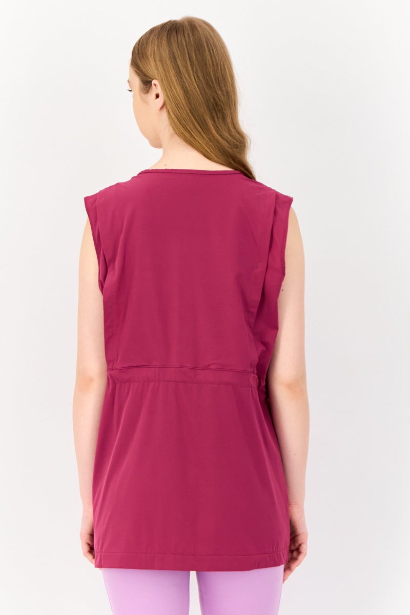 Nike Women Sportswear Fit Sleeveless Training Vest Jacket, Purple - Image 3